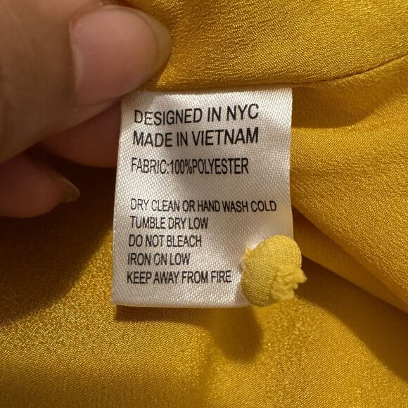 Yuki Kim Women's Swiss Dot Marigold Hailey Mini 3/4 Sleeve Dress Size M - Picture 10 of 11